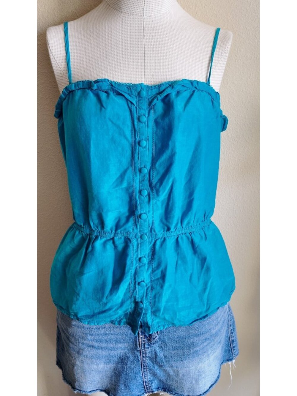 Y2K Forever 21v blue blouse size large